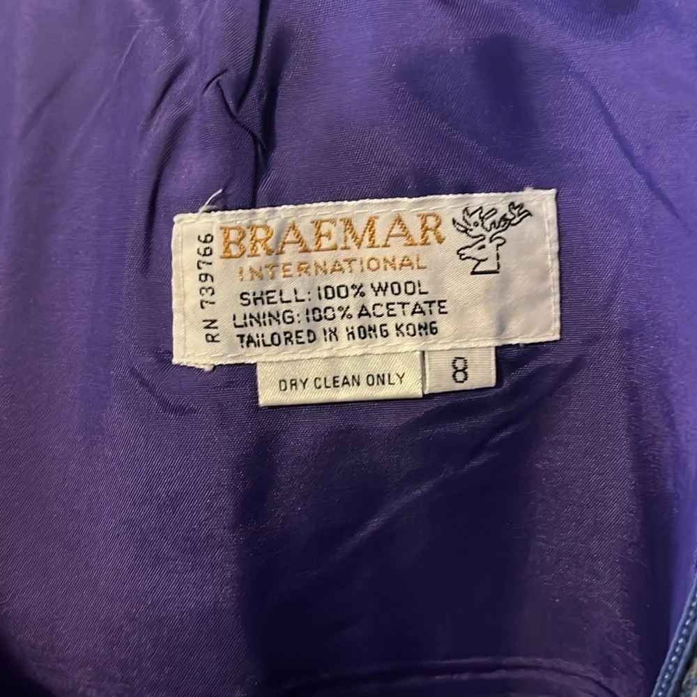 Vintage 60s 70s Braemar 100% Wool Pleated Multicolor Plaid Lined Midi Skirt Sz 8 - Picture 6 of 10